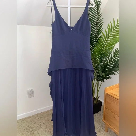 SIMKHAI sequoia pleated combo sleeveless v-neck dress size 8 - Picture 5 of 8